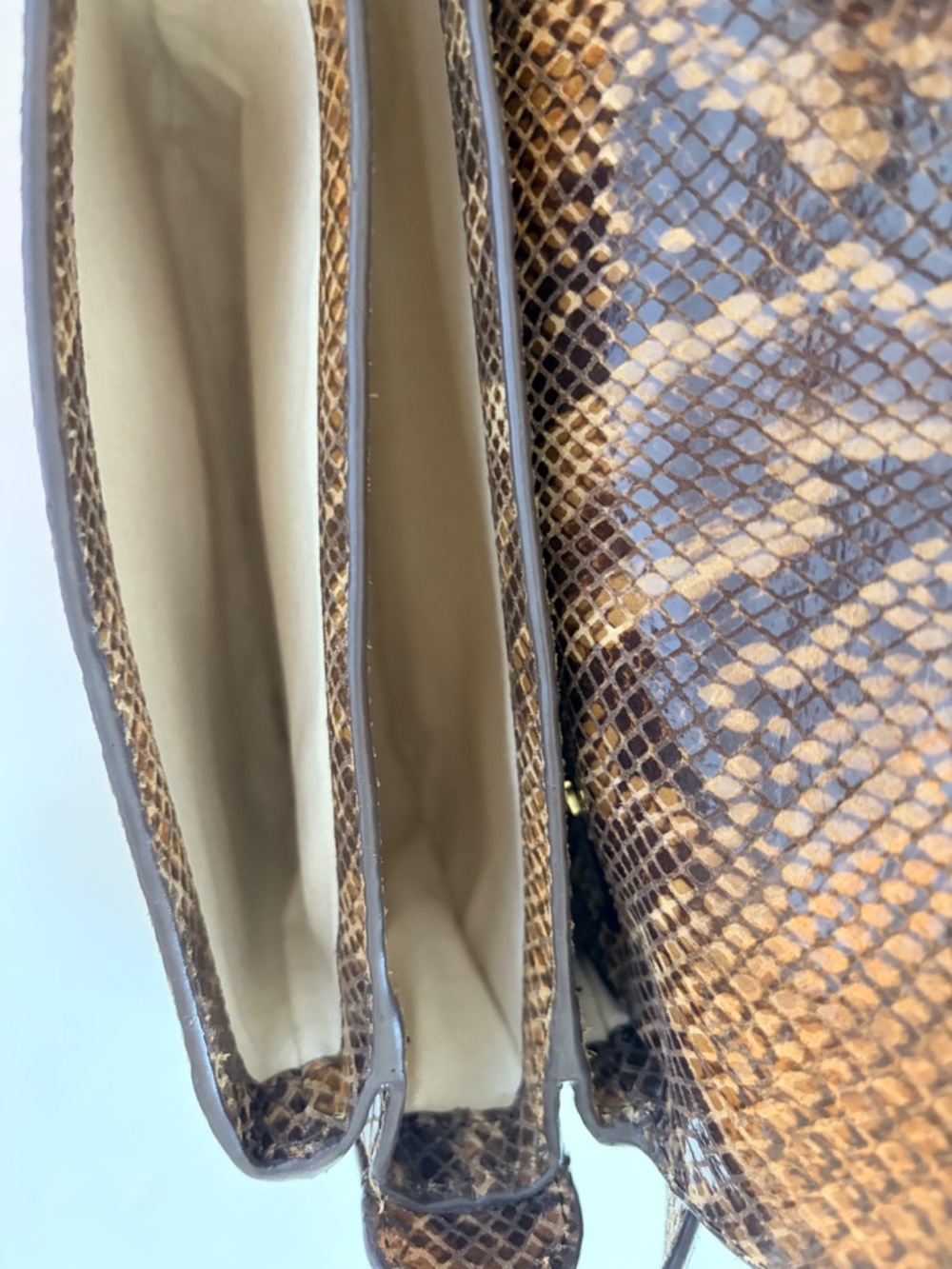 SOEUR Paris Snake Embossed Leather Crossbody Bag French Designer Matching Belt A - Picture 4 of 11
